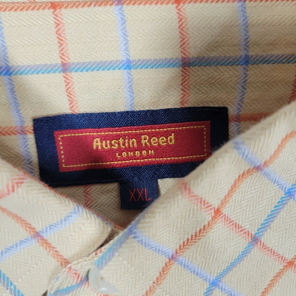 Mens Austin Reed London Long Sleeve Button Front Shirt Size XXL 100% Cotton - Picture 3 of 12